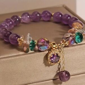 Amethyst Elegant style Bead Bracelets NEW